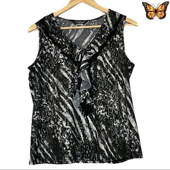 Brody Myles Waterfall Ruffle Sleeveless Top Size Unknown - Picture 1 of 8